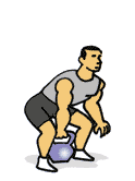 Kettlebell swing exercise